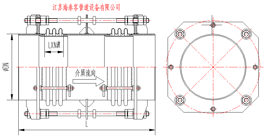 FL复式拉杆型膨胀节结构