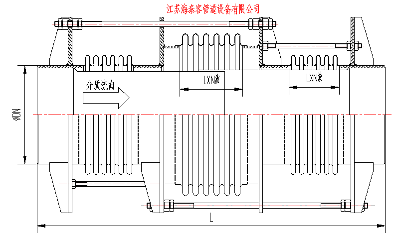 ZP直管压力平衡型膨胀节结构