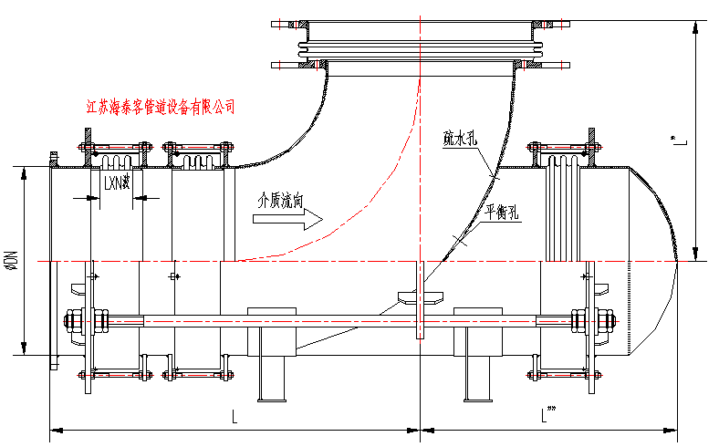 WP弯管压力平衡性膨胀节结构
